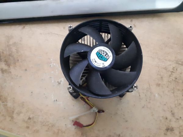 cooler-master lga775 parafusado com presilha 80mm 3pinos dissipador de alumínio testado 100%